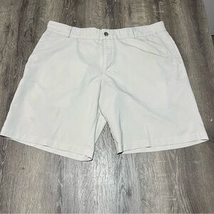 Adidas Climalite Golf Shorts Beige Mens 38x10" Inseam Flat Front Active